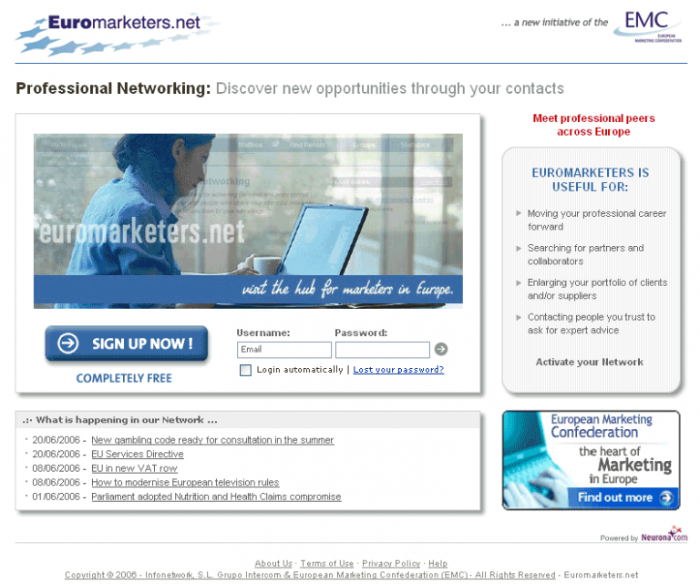 A social network for marketeers